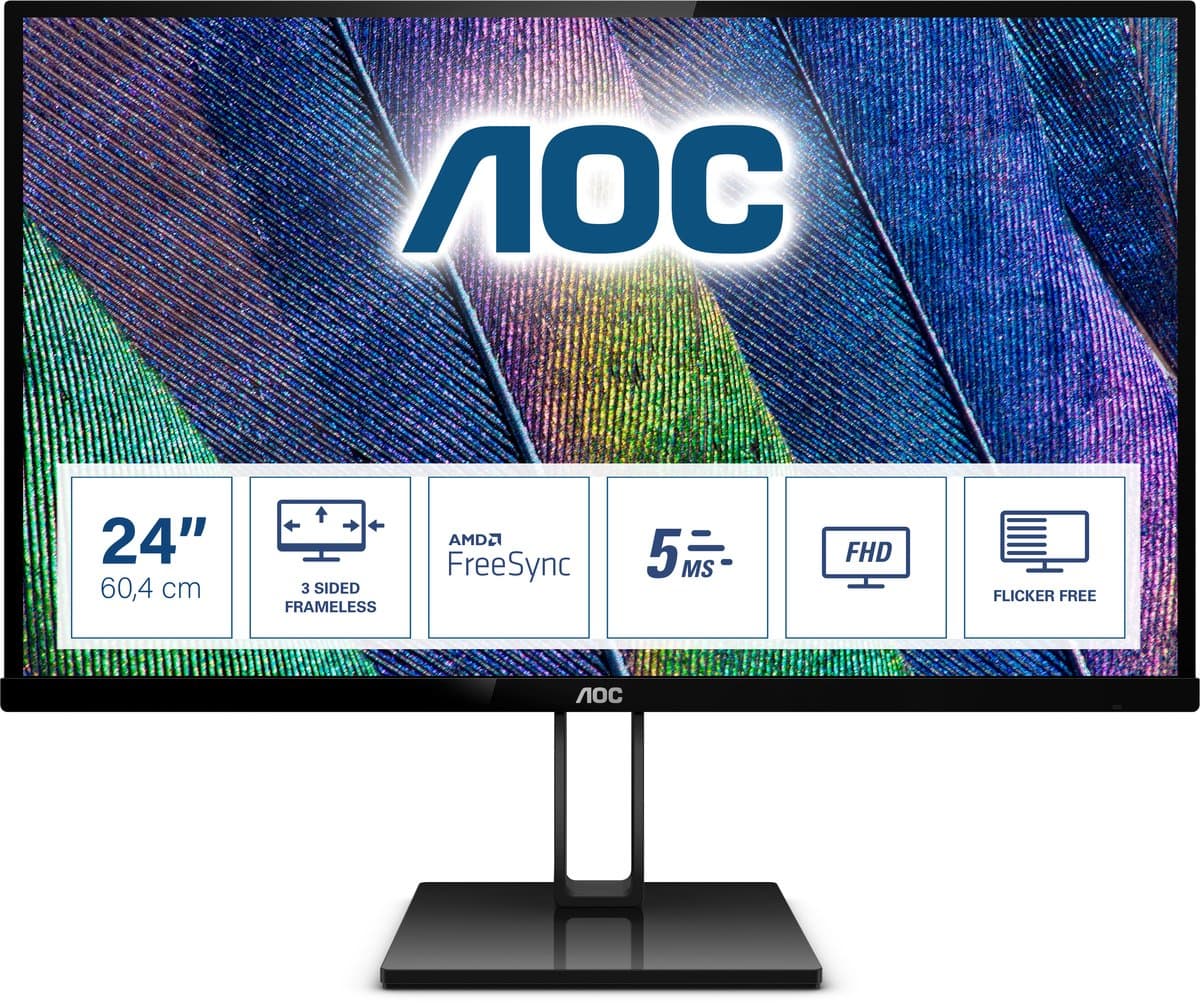 AOC 24V2Q - Full HD IPS Monitor (75Hz) — afbeelding 1