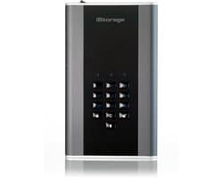 iStorage diskAshur DT2 - externe harde schijf - 2 TB - Cijfercode - Zwart - Grafiet
