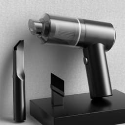 EAFC Auto stofzuiger draadloos - Kruimeldief - 2-in-1 draadloze handstofzuiger - Mini draadloze stofzuiger - Cadeau voor mannen - Air Duster - Droog & Nat - Autostofzuiger - USB C - Zwart — thumbnail 2