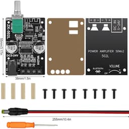 Bluetooth Hifi Stereo Versterker met 2 Kanalen 50W - Audiokwaliteit met AUX en Bluetooth Ingangen — thumbnail 2