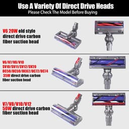 Vervangende V-Ball-wielen voor Dyson V6,V7,V8,V10,V12,DC58,DC59,DC62,DC72,DC74,SV10,SSV12,SV20 - Vervangende wielen voor stofzuigers - Direct Drive-accessoire voor stofzuigerkop - 35W, 50W - 2 wielen + 2 schroeven + 2 bevestigingen + schroevendraaier — thumbnail 2