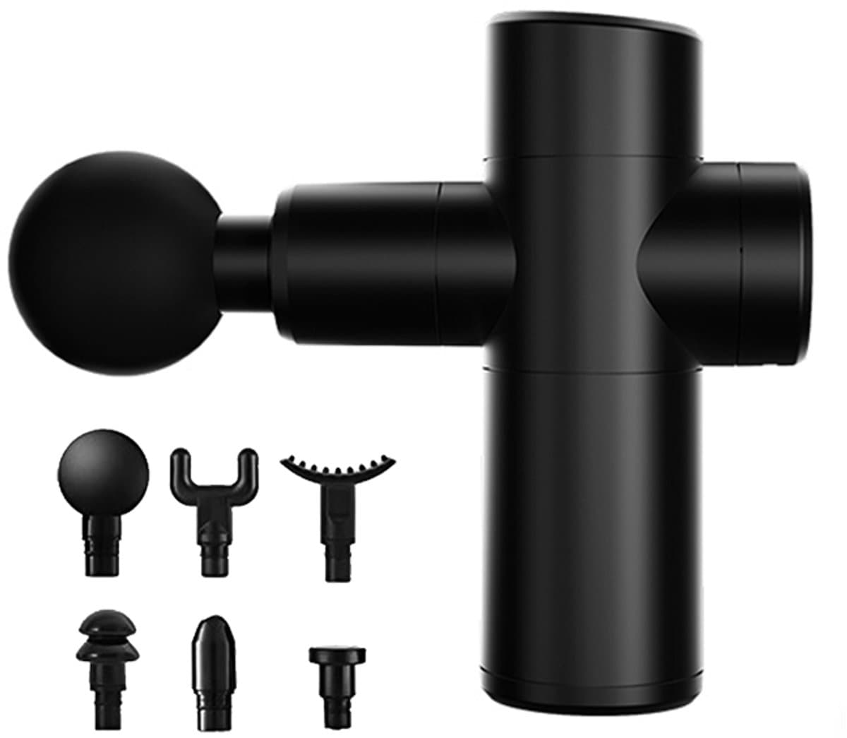 Gloovon® - Massage Gun - Premium Massage Apparaat - Massage gun professioneel - Inclusief Koffer en 6 Opzetstukken - Massage Pistool Mini - Zwart — afbeelding 1