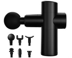 Gloovon® - Massage Gun - Premium Massage Apparaat - Massage gun professioneel - Inclusief Koffer en 6 Opzetstukken - Massage Pistool Mini - Zwart