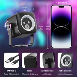 Discobal, muziekgestuurd, discolicht, partylicht, 60 verschillende patronen, stroboscoopeffect, partylicht met afstandsbediening en 2 m USB-kabel voor familie, feesten, clubs, verjaardagen，Kerstmis — thumbnail 3