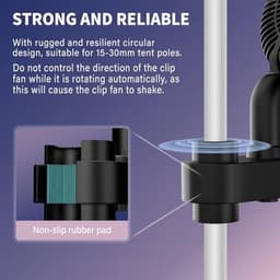 Klembare Groeiende Ventilator met Stille EC Motor en 10 Snelheden voor Tent — thumbnail 1