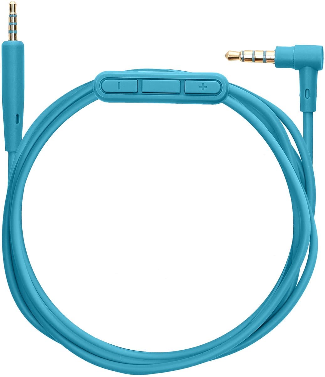 kwmobile koptelefoonkabel geschikt voor Bose QuietComfort 35 / 35II / 25 / QC25 / QC35 II / QC35 / On-Ear 2 / OE2 / OE2i / SoundTrue - Reservekabel 140 cm - Met microfoon en volumeregelaar - 3,5 mm aansluiting — afbeelding 1