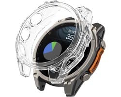 Stravo Soft Case Sport Hoesje voor Garmin Fenix 8X / Fenix 8 Solar 51MM / Fenix 8 Pro 51MM / Fenix 8 Pro MicroLED 51MM – TPU Materiaal Bescherming – TPU Case Protectie en Beschermhoes voor Garmin Smartwatches (Transparent)