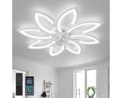 Plafondventilator met Licht - Zeer Stille Dimbare LED Ventilator voor Woonkamer, Slaapkamer en Keuken