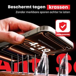 Screenprotector - 2 stuks - Geschikt voor iPhone 17 Pro Max Tempered Glass - Extra Sterk – beschermglas screen protector — thumbnail 4