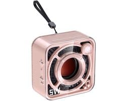 JeiibrZui Mini Bluetooth Speaker - Draagbare Draadloze Luidspreker - Hoogwaardige Audiokwaliteit 5 W - 4 Uur Batterijduur - Roze