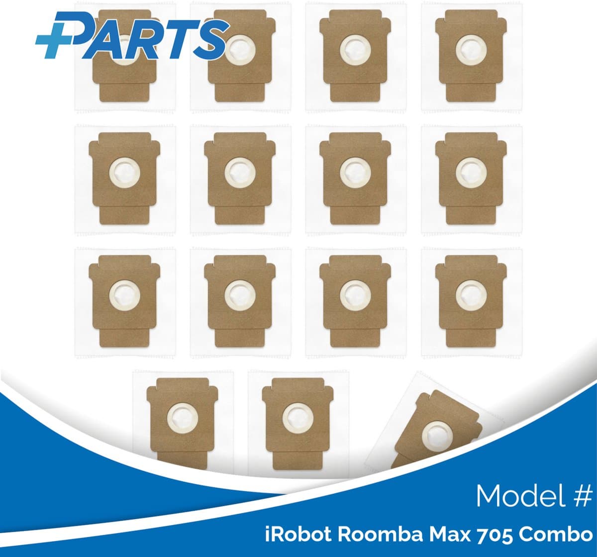 iRobot Roomba Max 705 Combo Stofzakken (15 Stuks, Plus.Parts® alternatief voor 4849916) — afbeelding 1