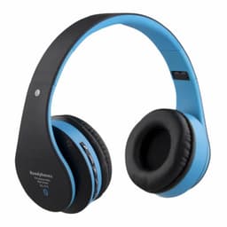Universeel® Bluetooth headset met microfoon - Draadloze on-ear koptelefoon - Zwart/Blauw - Voor bellen en muziek - Compatibel met smartphones, tablets en laptops - Comfortabele pasvorm - Heldere geluidskwaliteit — thumbnail 2