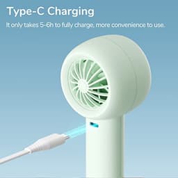 Draagbare vleugelloze mini-ventilator met 5 snelheden en 16 uur koeling — thumbnail 2