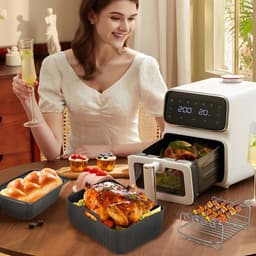 Fubzz Dual Zone Luchtfriteuse Accessoires - 13 delige set - Voor Ninja AF300EU AF400EU Princess Innsky Emerio Devology - 7.6L-9.5L - BPA vrij — thumbnail 2