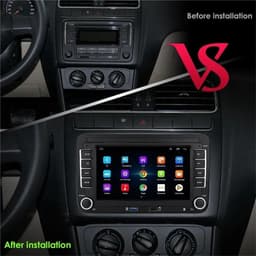 Volkswagen 510RNS CarPlay voor VW Golf 5, 6, Polo, Skoda Caddy, T5, Passat, 2-DIN radio met 7-inch scherm, navigatiesysteem, met Bluetooth/USB/FM/RDS, ondersteuning voor Mirror Link (2+64G) — thumbnail 2