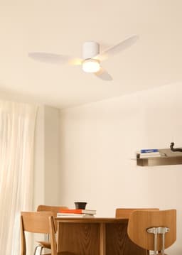 CREATE - 40W stille plafondventilator Ø132 cm - Wit - Met licht - Afstandsbediening - WIND LITE — thumbnail 4
