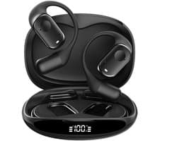 Bluetooth Headphones - Open Ear Koptelefoon Bluetooth 5.3 Draadloze Oortjes Touch Sporthoofdtelefoon, IPX6 Waterdicht, 30 uur Speeltijd, Hoofdtelefoon voor sport, werk