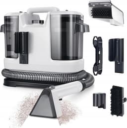 Tapijtreiniger met Zuigfunctie - Stofzuiger - 450W Motor & 12KPa Zuigkracht - Dubbele Tank voor Vloeistof en Vuil - Draagbaar voor Bank en Auto - Professionele Vlekverwijderaar — thumbnail 2
