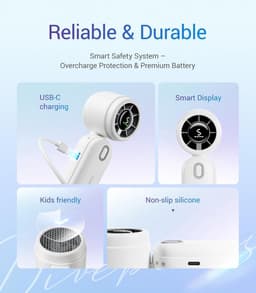 Draagbare 3-IN-1 Handventilator met Turbo Koeling — thumbnail 4