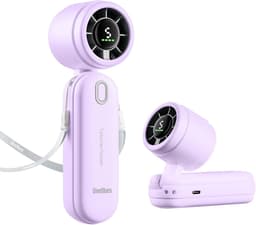 Draagbare Handventilator 3-in-1 met Turbo Koeling, 4000mAh USB Oplaadbaar, 5 Snelheden, Opvouwbare Zakventilator voor Reis en Bureel — thumbnail 2