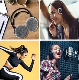Elastische Hygienehoesjes hoofdtelefoon - 100 stuks - niet-geweven stof hoofdtelefoon covers - vervangende Hygienehoesjes hoofdtelefoon - elastisch stretch - universeel - cover hoes 11cm - voor thuis, sport en kantoor - Blauw — thumbnail 4