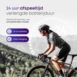 Auralis Halo Open-Ear Oortjes voor Sport – Bone Conduction Headphone - Draadloze Koptelefoon met Microfoon - Oordopjes Draadloos met Microfoon voor Hardlopen & Fitness - Wit — thumbnail 3