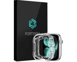 Hoesje Geschikt voor Apple Watch 11 (42 mm) - Sterk & Shockproof - Siliconen Case Cover - Smartwatch Full Bumper Hoes - Transparant