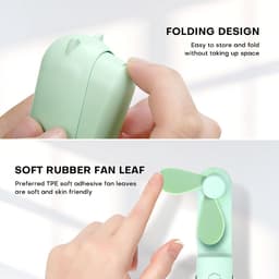 Draagbare Mini Ventilator met 3 Snelheden - Oplaadbare Persoonlijke Ventilator met Powerbankfunctie — thumbnail 4