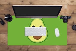 Muismat XXL 90x45 cm - Bureau onderlegger - Bureau mat Avocado - Groen - Speels - Bureaumat - Gaming mousepad xl - Bureaulegger groot - Computer deskmat — thumbnail 4