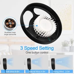 Draagbare bladloze nekventilator met oplaadbare batterij en 3 snelheden – Handheld USB mini ventilator voor reizen, hardlopen, en wandelen — thumbnail 4