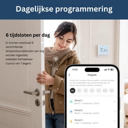 MKSS® Thermostaat voor cv - Draadloos met Wifi - Met App - Wit — thumbnail 3