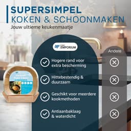 ONE Emporium airfryer papieren liners – 225 stuks – Ø 20 cm – vetvrij & hittebestendig (tot 230 °C) – geschikt voor Ninja/Cosori/Tower — thumbnail 5