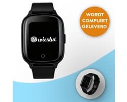 Wiesba WB32 - smartwatch kinderen - gps horloge kind - kinderhorloge bellen - gps tracker kinderhorloge - kinderhorloge met gps - kinderhorloge - Zwart