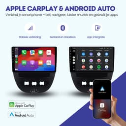 CarPlay autoradio geschikt voor Toyota Aygo | 2005 t/m 2013 | Android 13 | Draadloos Apple CarPlay & Android Auto | 2GB + 32GB | QuadCore processor | Denago DNG-A01 | 2025 model | 2005 2006 2007 2008 2009 2010 2011 2012 2013 | Bluetooth & Wifi — thumbnail 2