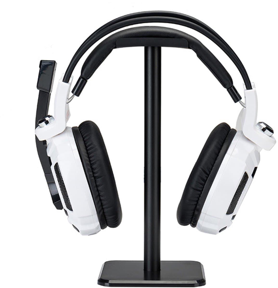 Cuhostki - 1 Stuk - Headset Stand - Koptelefoonstandaard - Losneembare Gaming Headset Stand - Overhoofdse Losneembare Koptelefoonhouder - Zwart - Plastic + Luchtvaartaluminium - ≤4.5cm Breedte - TPU Beschermmat - Silicone Ondersteuning — afbeelding 1