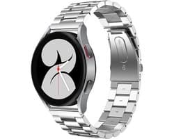 By Qubix - Geschikt voor Garmin bandje - Stalen schakelband - Zilver - Geschikt voor Garmin Vivoactive 6 / Vivoactive 5 / Vivoactive 3 - Smartwatch bandje 20mm