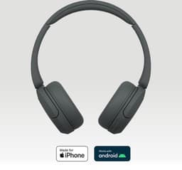 Sony WH-CH520 draadloze Bluetooth-koptelefoon – tot 50 uur batterijduur met snelladen， on-ear stijl – zwart — thumbnail 4