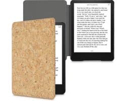 kwmobile Kurken hoesje geschikt voor Amazon Kindle Paperwhite 11. Generation 2021 - Beschermende e-reader Flip Cover - In lichtbruin