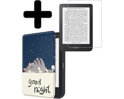 Hoes Geschikt voor Kobo Clara 2E - E-reader Bescherm Hoesje Case Sleep Cover Met Screenprotector - Hoes Geschikt voor Kobo Clara 2E Hoesje - Kat