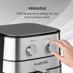 AeroVital heteluchtfriteuse 1700W 5,4 liter timer rvs zilver — thumbnail 4