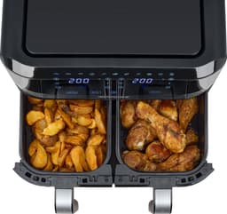 Heinrich's HFR 8214 - Dubbele airfryer - heteluchtfriteuse - 2 x 4.5 liter — thumbnail 5