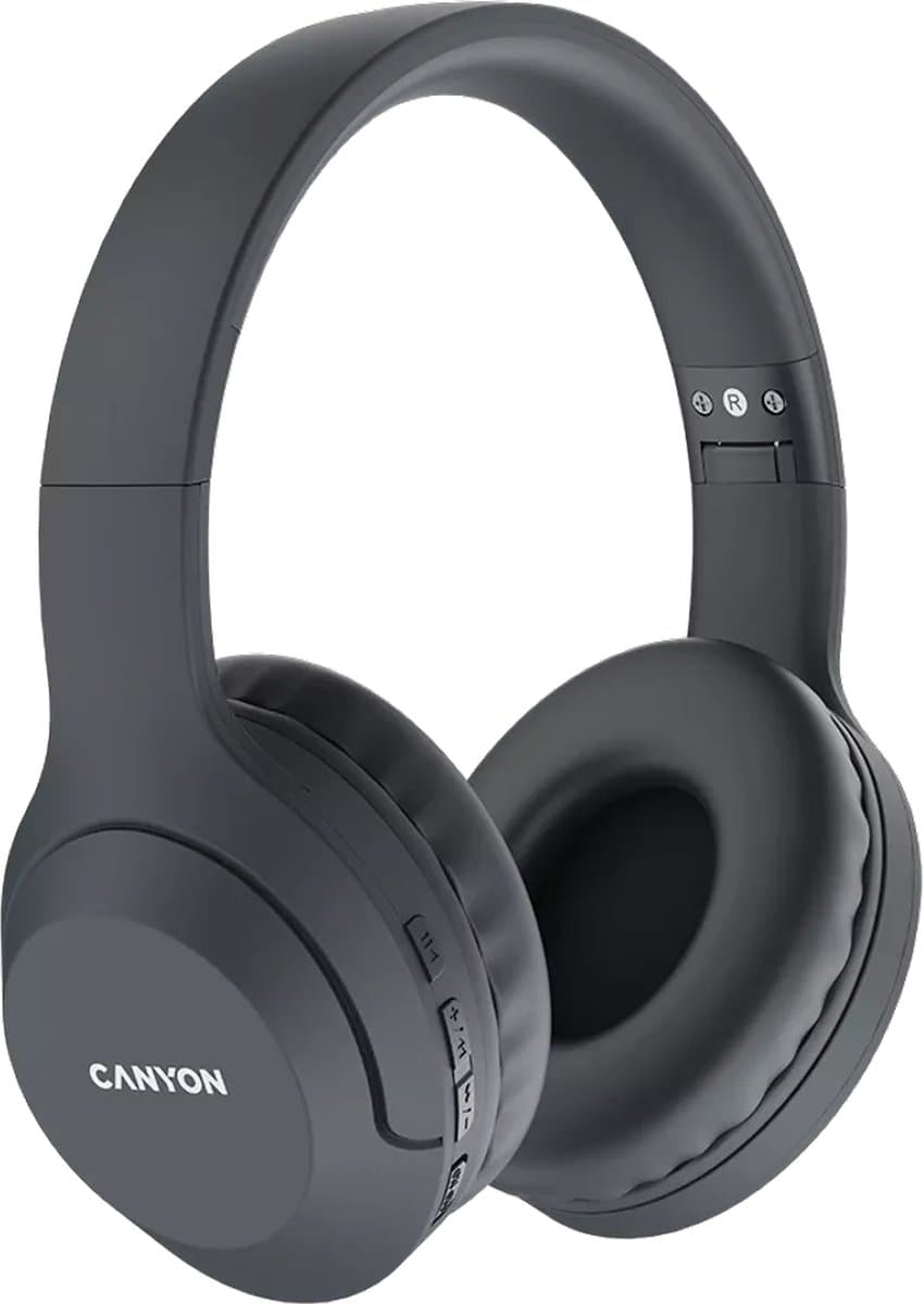 Canyon BTHS-3 Serie - Draadloze Over-Ear Koptelefoon - Bluetooth 5.1 - Opvouwbaar Ontwerp - 15 Uur Batterijduur - Zwart — afbeelding 1