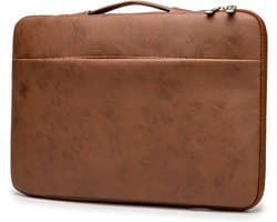 Lopoleis® Leren Laptoptas 15.6 inch – Bruin – Luxe Laptophoes – Laptop sleeve – Geschikt voor Macbook Air & Pro – PU leer