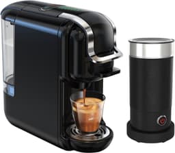 Happyment 5 in 1 Koffiemachine - Koffiezetapparaat - Koffie Automaat - Automatisch - Nespresso - Dolce Gusto - Koffiepoeder - Koffiepads - Zwart — thumbnail 1