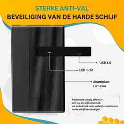 VELTRR® Harde Schijf Extern - Draagbare - 1TB Opslag — thumbnail 3