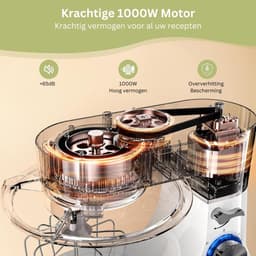 VELTRR® Keukenrobot - Keukenmixer - Deegmachine Zwaar Deeg — thumbnail 5