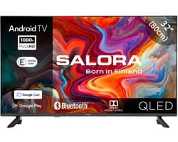 Salora QLED32TV - Smart TV - Smart tv 32 inch - Android TV - QLED TV - Full HD - 2025