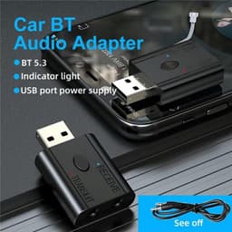 2 in 1 Bluetooth 5.3 Receiver en Transmitter USB adapter met AUX kabel - Bluetooth zender en ontvanger - Bluetooth Audio Receiver - zwart — thumbnail 2