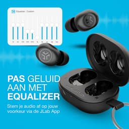 JLab JBuds Mini Draadloze Oordopjes - Bluetooth Oortjes Draadloos - 20 uur Batterijduur - Klein Design - Noise Cancelling Microfoon - Touch Sensoren - Multipoint - Zwart — thumbnail 3