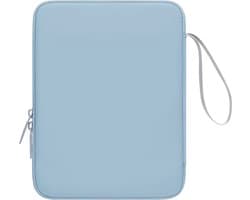 BUBM Tablethoes voor iPad 9e/10e Generatie-iPad Pro-Tablets 10.9-12.9 inch-PU Lederen Tabletdraagtas-Tablethoes-met Riem-Lichtblauw-Geschikt voor diverse Tablets en E-readers-E-reader Hoes-Tablettas Dames en Heren-Stijlvolle Bescherming